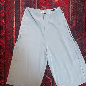 Light Blue Women's Wide-Leg Pants Capris